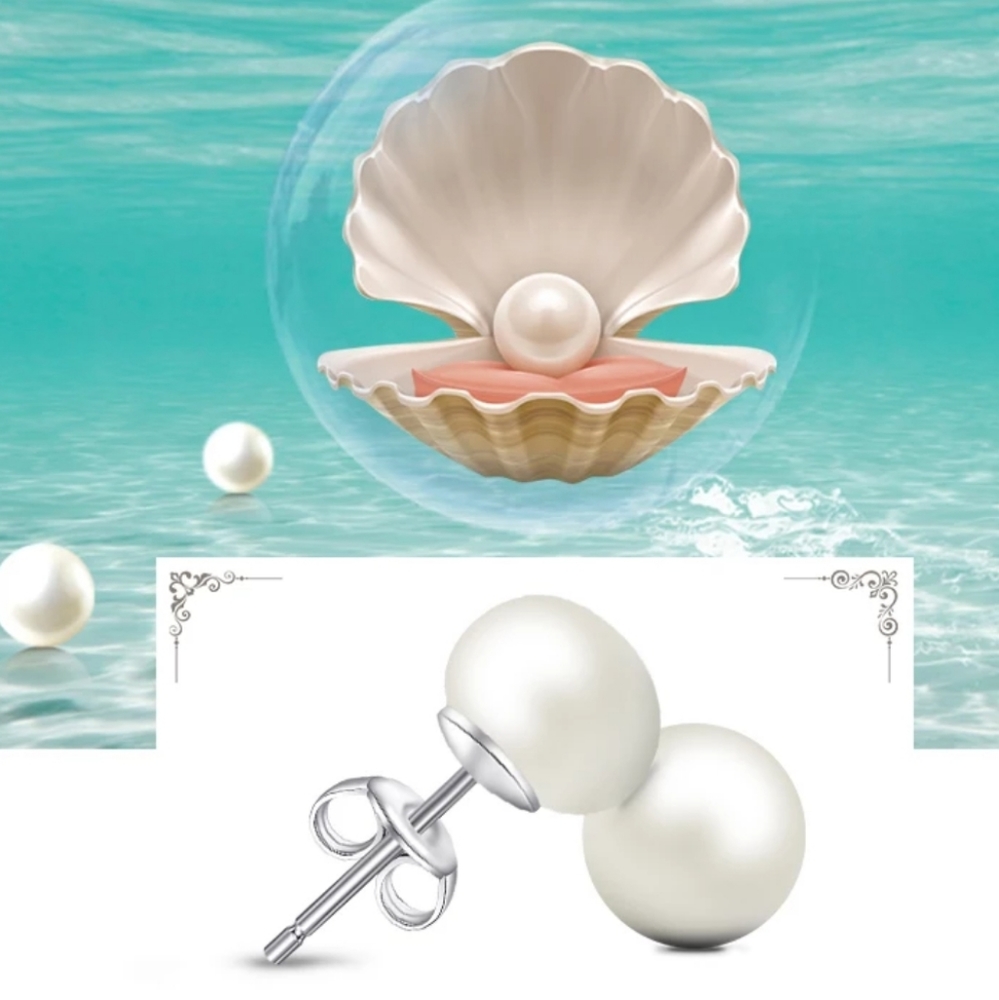 Freshwater 9mm Pearl Studs .925 Sterling Silver Earrings